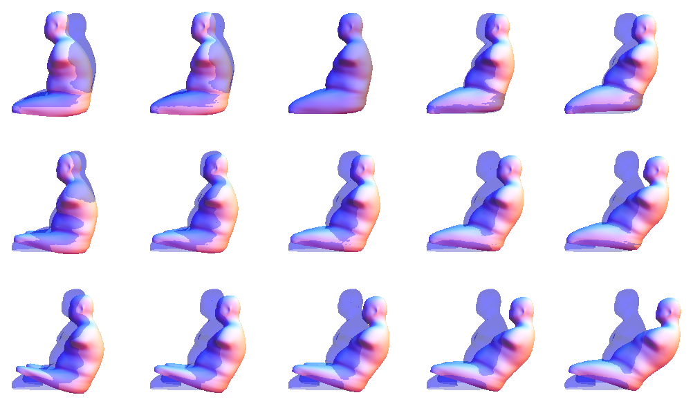 male torso posture models