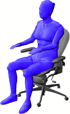 CAESAR whole body model in office chair